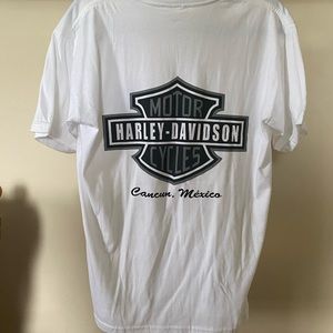 Harley-Davidson white XL tee - Cancun Mexico